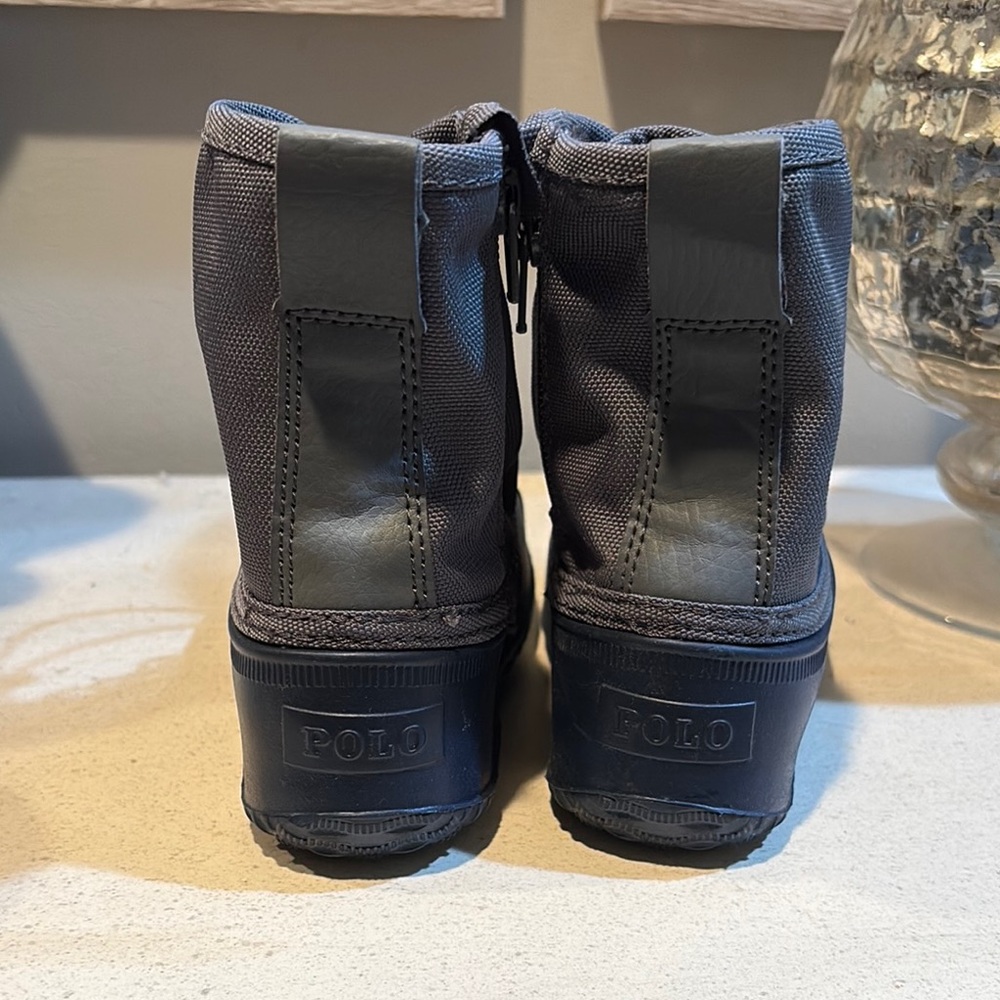 Polo by Ralph Lauren Gray and Black Toddler Rain Boots - Picture 3 of 6